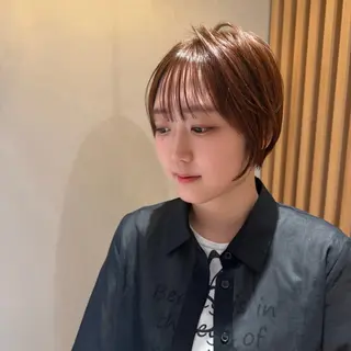 ショート カラー レイヤー|縮毛矯正 |韓国ボブ|岡田洸太のヘアスタイル