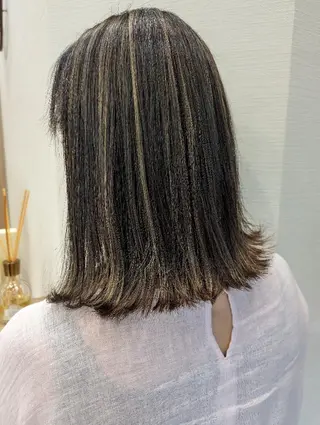 カラー ミディアム 🩶ハイライトカラー 🩶ASH西葛西鈴木のヘアスタイル