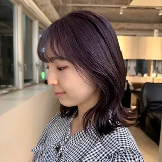 ミディアム やはらりの/ 透明感カラーのヘアスタイル