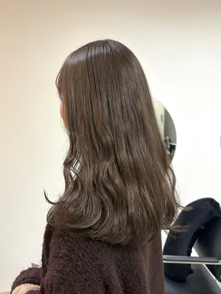 セミロング カラー ヘアアレンジ ハル🌸柔色/ ブリーチなし/艶髪のヘアスタイル