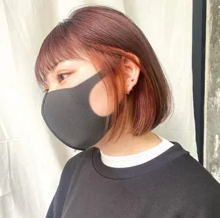 ショート カラー ヘアアレンジ 福岡似合わせレイヤー /ウルフ/ハイトーンのヘアスタイル