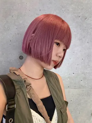 ショート カラー 暖色/ブリーチカラー 🍊 yu-na.のヘアスタイル
