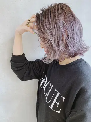 ミディアム カラー _WHITE上本町 上本町店のヘアスタイル
