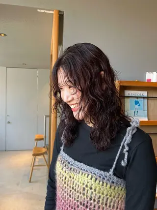 ミディアム パーマ cocoro /レイヤーカットのヘアスタイル