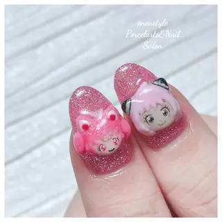 ミディアム ネイル 🐾enen style 🐾のネイルデザイン