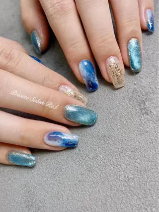ネイル モチの良さ◉ フィルインネイル♡のネイルデザイン