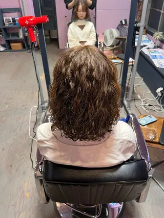ミディアム パーマ 藤野 海翔のヘアスタイル
