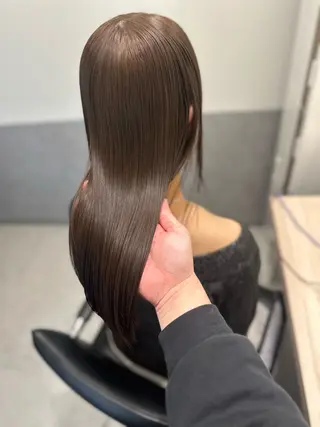 セミロング カラー ヘアアレンジ ダブルカラー｜ なおき｜池袋美容師のヘアスタイル