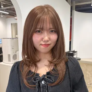 セミロング mihane fit hueのヘアスタイル