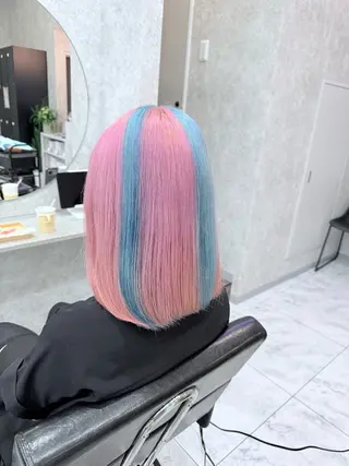 ミディアム カラー 🌺ハイトーン🌺 矢葺 なぎさ🌺🌺のヘアスタイル