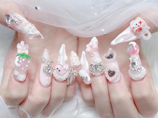 ネイル MoMoA Nail ネイル長さ出し専門店のネイルデザイン