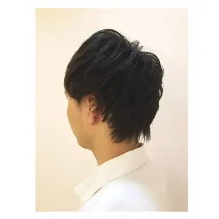 メンズ ショート パーマ 美谷添(ミヤゾエ) まどか大人ヘアサロンのヘアスタイル