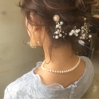 ミディアム カラー ヘアアレンジ 川上 智汐のヘアスタイル