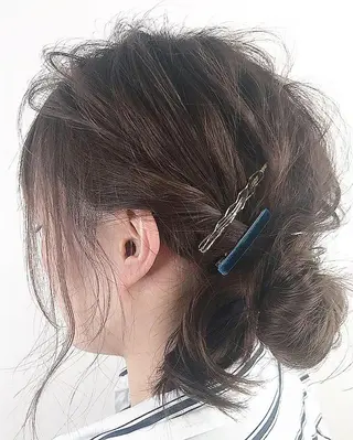 セミロング カラー ヘアアレンジ Lien 深井店のヘアスタイル