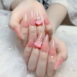 ネイル 🎀kira 長さだし💗モチ最高のネイルデザイン