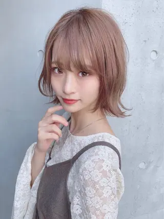 ミディアム カラー パーマ ヘアアレンジ 【公式】amble luxe池袋東口🩷のヘアスタイル