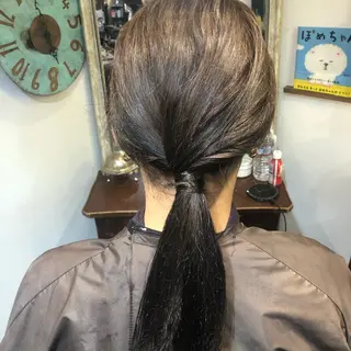セミロング ヘアアレンジ AYANO ／レイヤー／オリーブのヘアスタイル