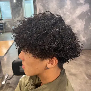 ショート カラー パーマ ヘアアレンジ メンズ キッズ 🔷横浜1のパーマ 職人🔷将太郎のヘアスタイル