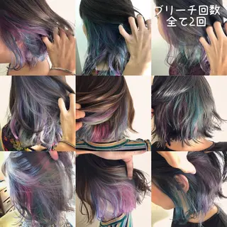 ミディアム カラー 原宿サロン代表 デザインカラー伊藤卓のヘアスタイル