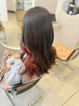カラー 福島 果音のヘアスタイル