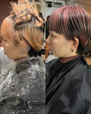 ショート カラー ヘアアレンジ 💟Opus // Mizuki🐕のヘアスタイル