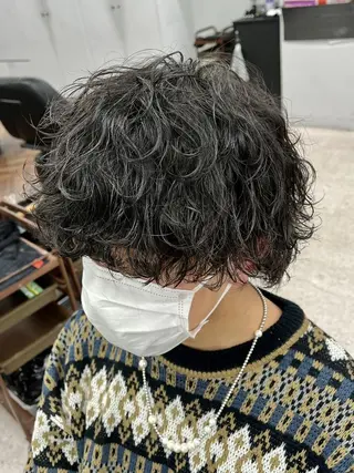 ショート 京都河原町 メンズパーマ助川龍哉のヘアスタイル