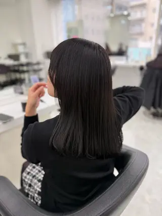ロング カラー ラベンダー💜グレー 🩶ミント🩵のヘアスタイル