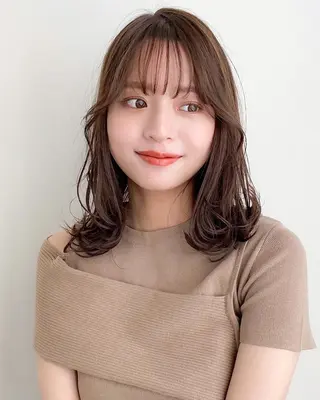 セミロング 勝河 怜楊のヘアスタイル