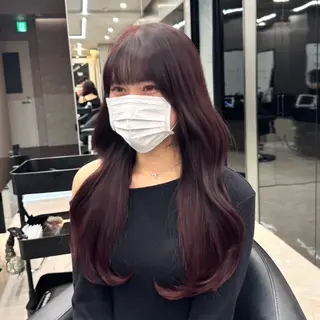 セミロング カラー 新宿/顔周りカット/ レイヤー/がっきーのヘアスタイル