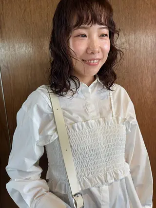 ミディアム パーマ 小澤大輔 YOLO hairのヘアスタイル