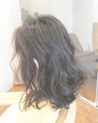 ミディアム パーマ 小林 まさきのヘアスタイル