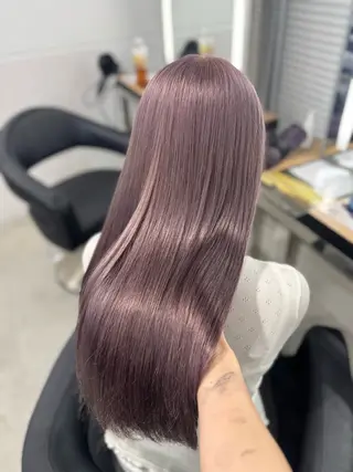 セミロング カラー ヘアアレンジ 🤍淡色ピンク&ラベ ンダーYUKI🤍のヘアスタイル
