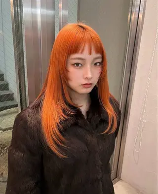 ロング カラー riri🎀 透けカラー/ブリーチのヘアスタイル