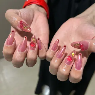 ネイル パラあり！フィルイン 美フォルムのネイルデザイン