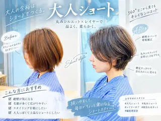 ショート カラー 銀座ショート/ 絶壁補正/金子涼のヘアスタイル
