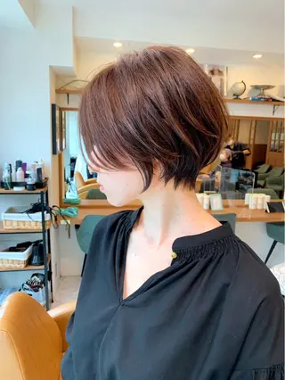 ショート 💙レイヤー縮毛矯正 大宮/虎白💙のヘアスタイル