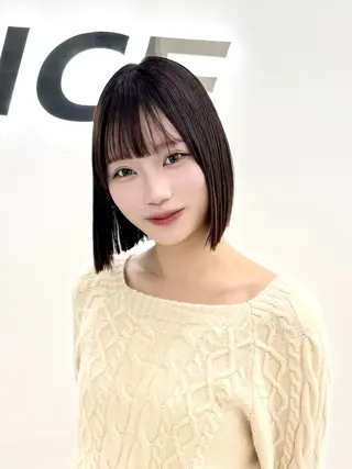 ショート カラー ヘアアレンジ 縮毛矯正🤍 ボブ/ HIKARIのヘアスタイル