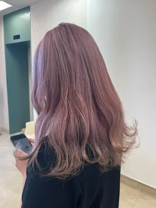 セミロング カラー 暖色/ブリーチカラー 🎀 M i k uのヘアスタイル