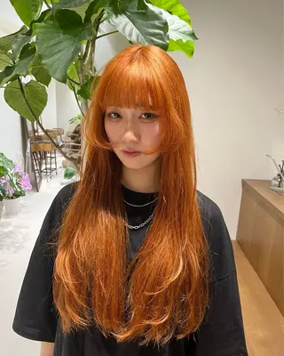 ロング カラー レイヤー/ブラウン カラー/パーマのヘアスタイル