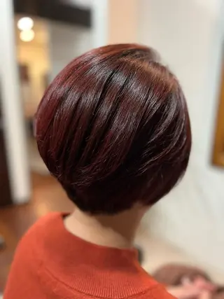 ショート カラー ヤマグチ リョウのヘアスタイル