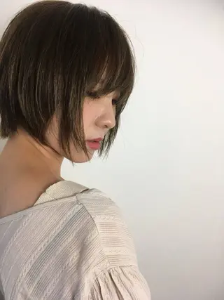 ショート 白髪ぼかし ミズヒロのヘアスタイル