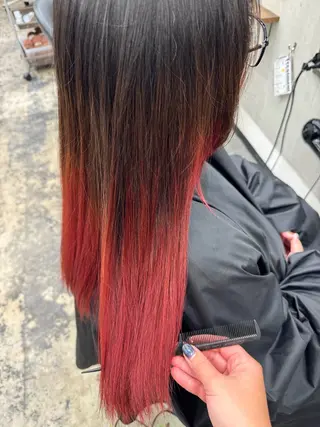 ロング カラー ハイトーンカラー🐬 えりかのヘアスタイル