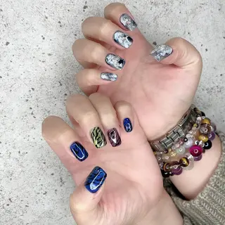 セミロング カラー パーマ ヘアアレンジ メンズ キッズ ネイル マツエク・マツパ Salon Ｋのネイルデザイン