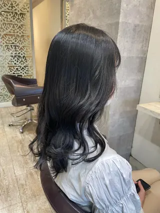 セミロング カラー 小顔/似合わせカット 杉山莉菜のヘアスタイル
