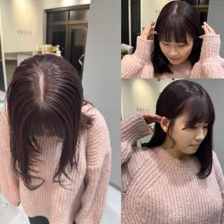 ミディアム カラー ヘアアレンジ 立川レイヤー 透明感カラーaoiのヘアスタイル