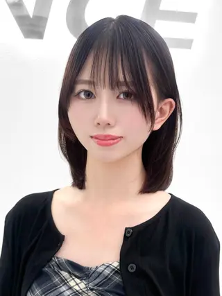 ミディアム カラー ヘアアレンジ 縮毛矯正🤍 盛れるボブ/ひかりのヘアスタイル