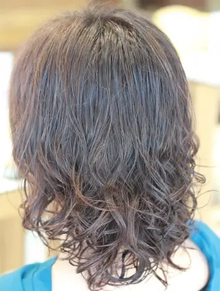 ミディアム パーマ 石川 雅貴のヘアスタイル