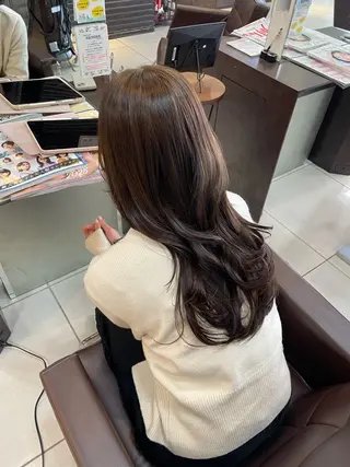 ミディアム カラー 🤎韓国ヘア ベージュ まゆか🤎のヘアスタイル