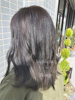 セミロング カラー うる艶レイヤーカット hinakoのヘアスタイル