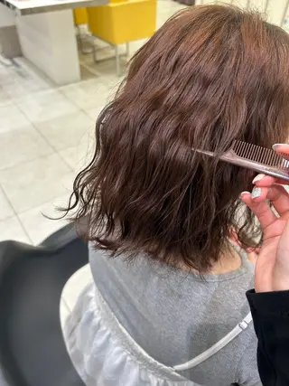ミディアム スパ/カラー/巻き髪 𝐑𝐔𝐍𝐀のヘアスタイル
